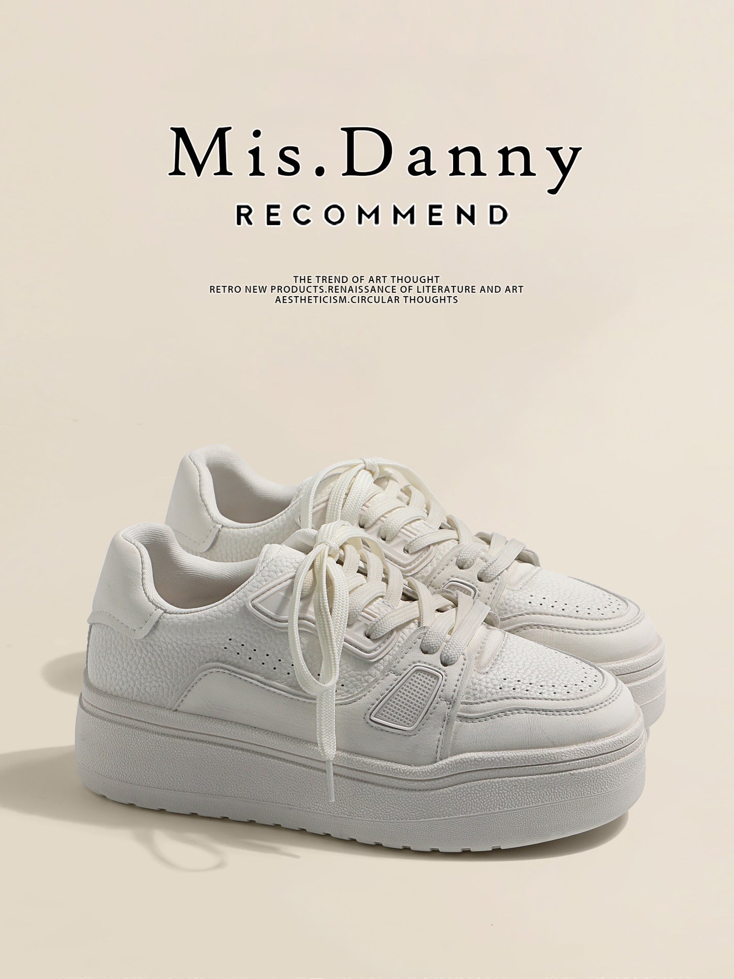 Height-Boosting Platform Lace-Up Sneakers NA8709