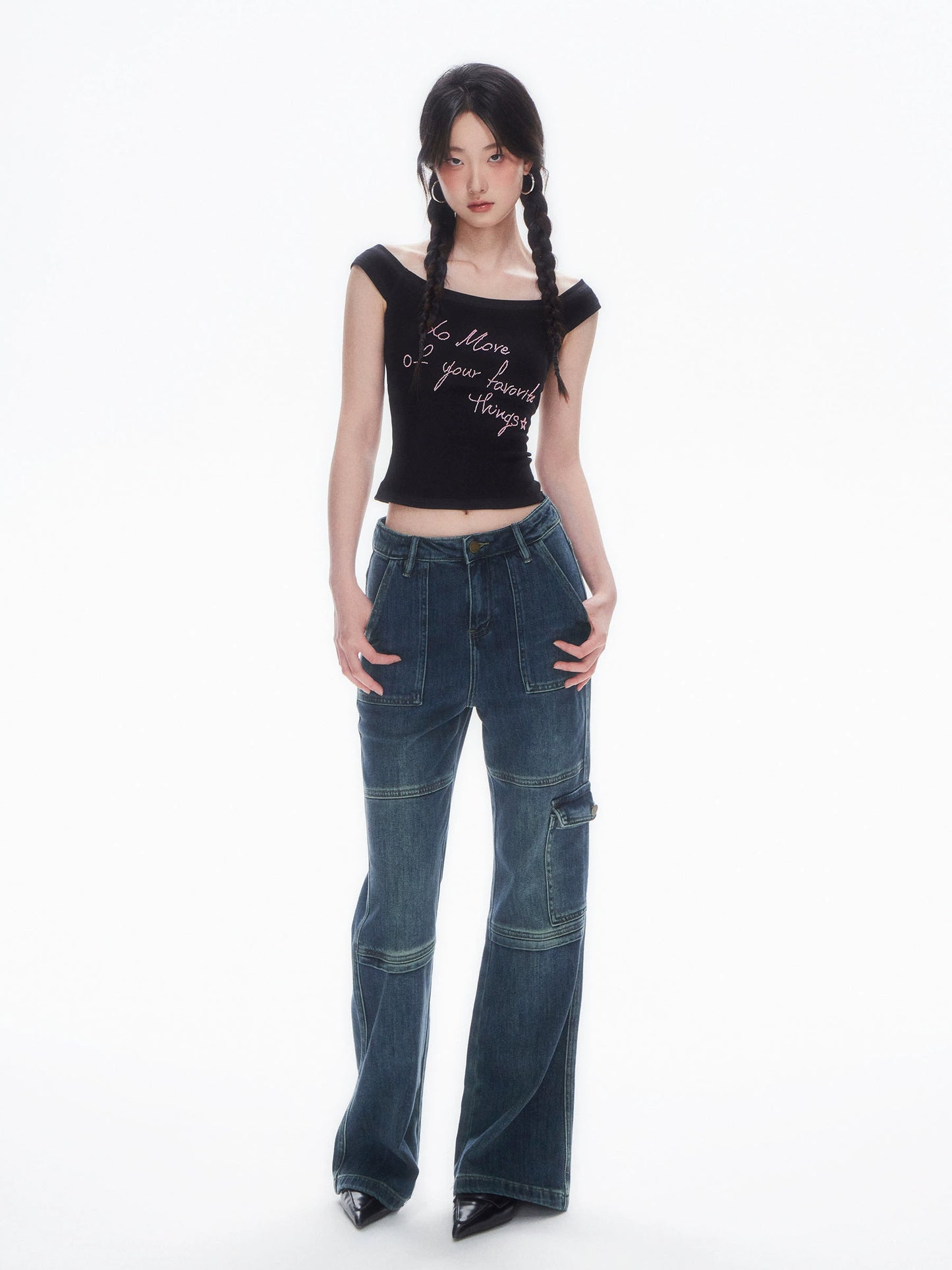 Wide Leg Denim Jeans NA4405