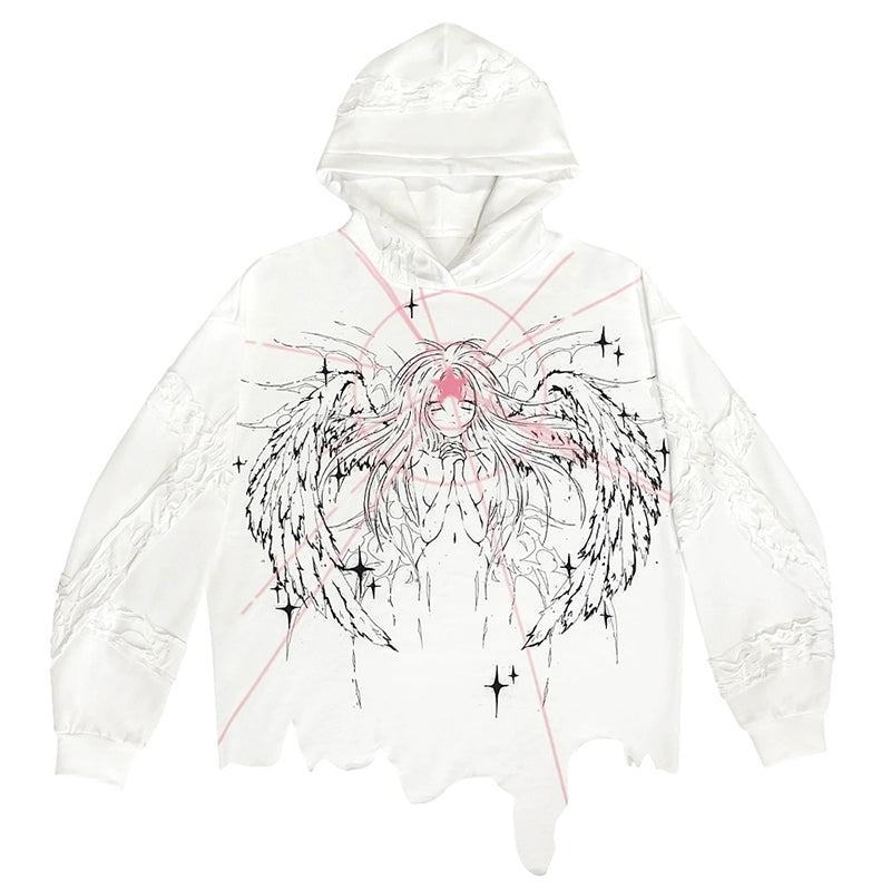 Damage Graffiti Design Hoodie NA6632