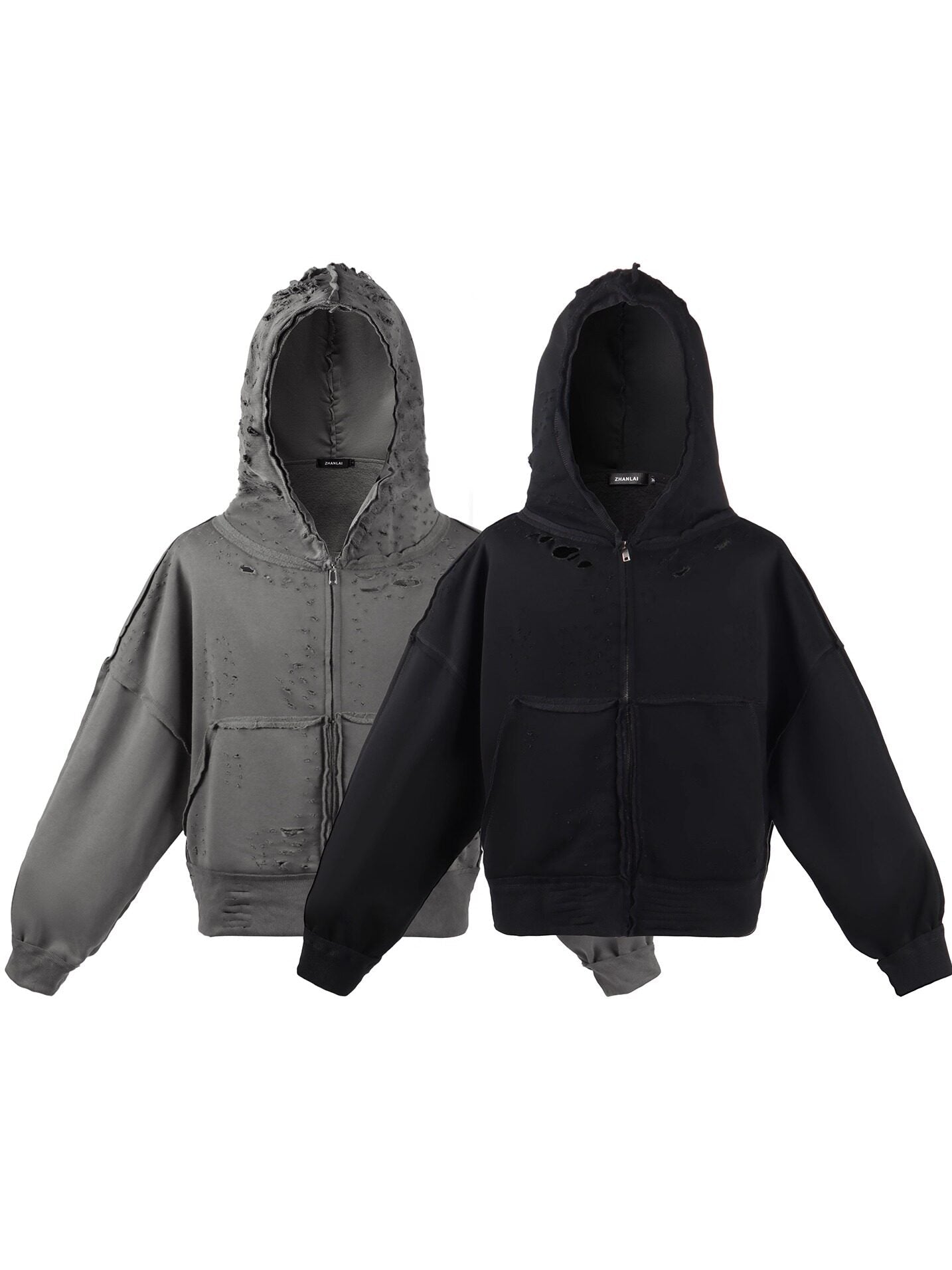 Damage Design Oversize Zipper Hoodie NA8869