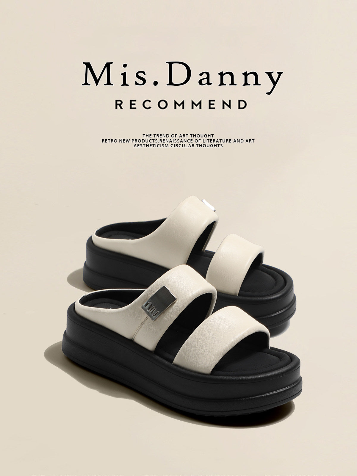 Height-Increasing 5cm Platform Super Soft Single-Strap Sandals NA8713