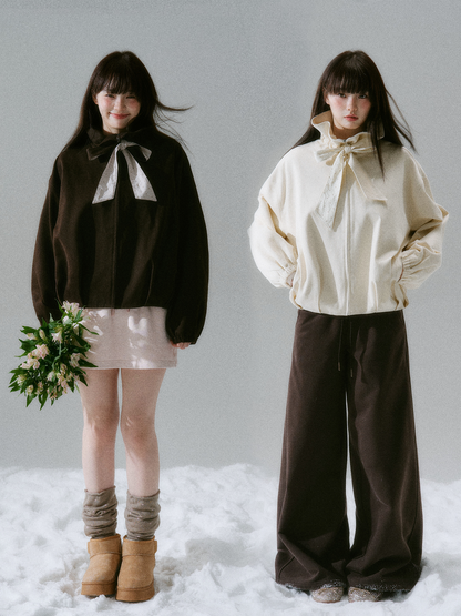 Bow Tie Collar Oversize Jacket NA8858