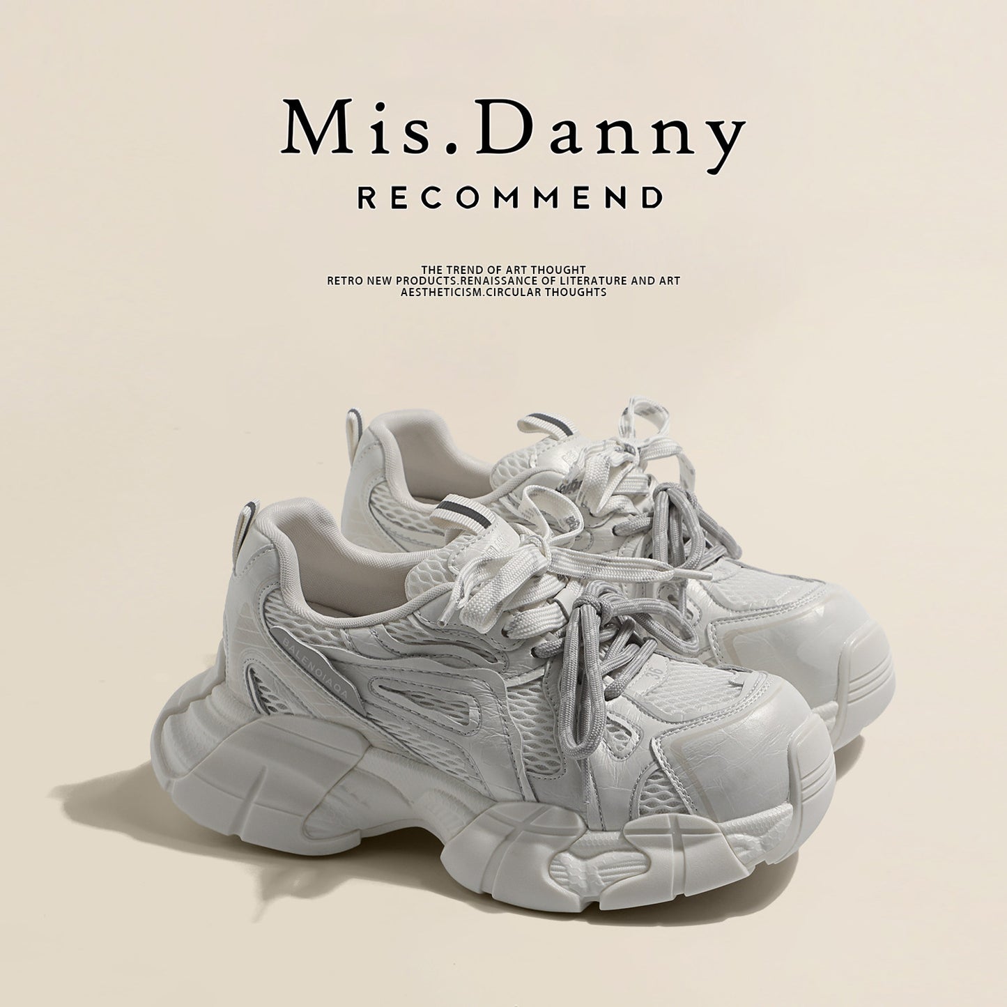 Platform Chunky Sole Lace-Up Sneakers NA8743