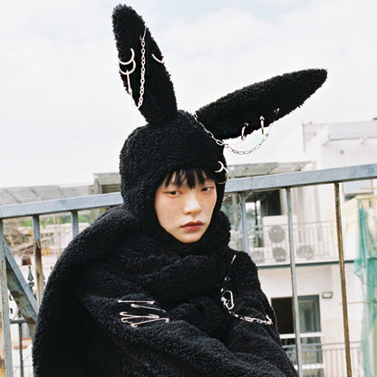 Rabbit Plush Ear Scarf Hat NA6593