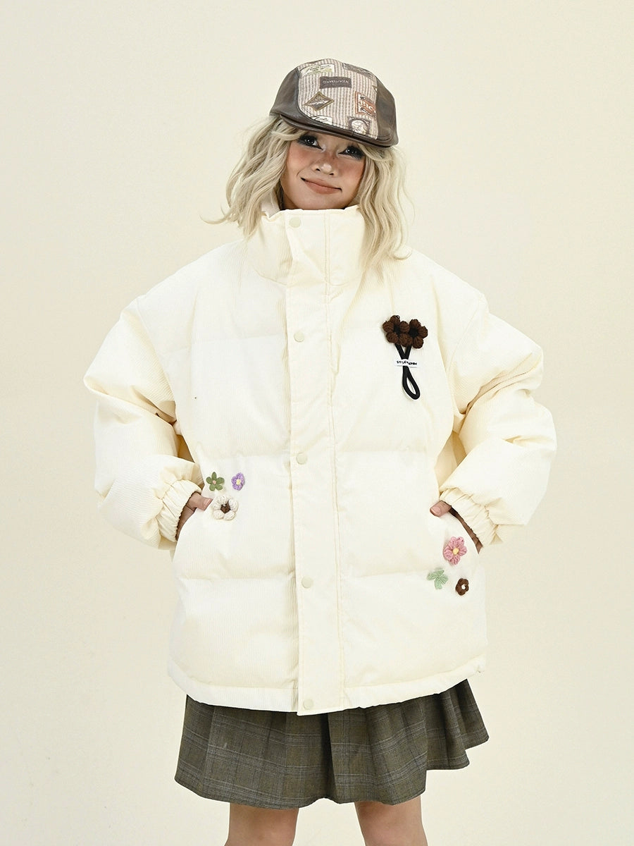 Oversize Standing Neck Puffer Jacket NA6465