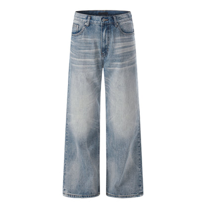 Washed Wide Leg Denim Jeans NA9189