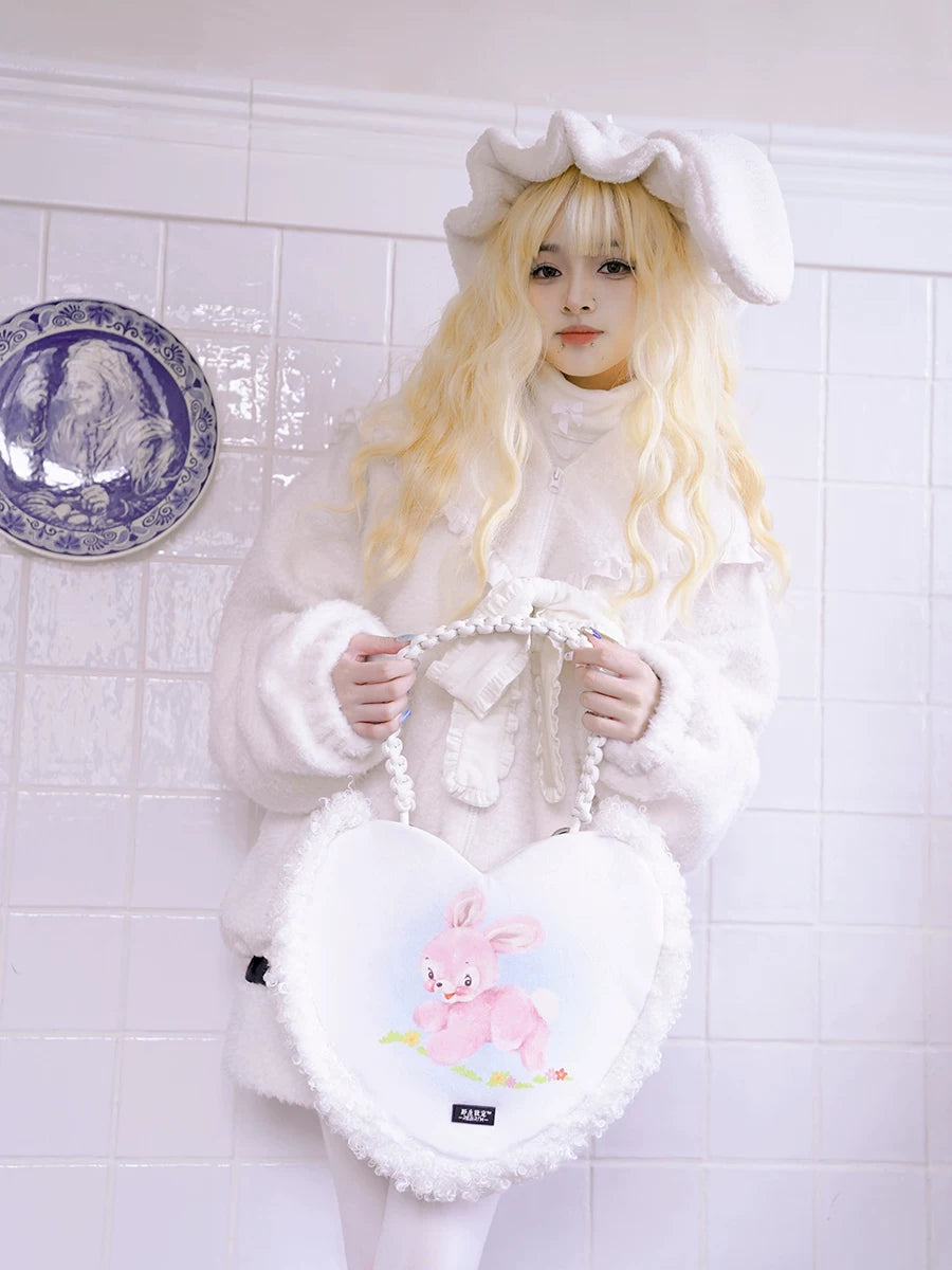 Heart-Shaped Lace Animal Shoulder Bag NA8344