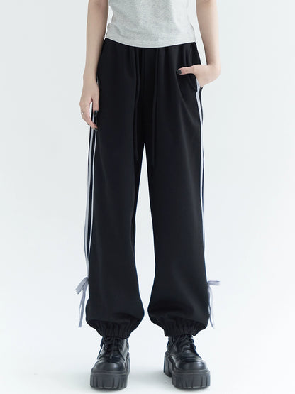 Wide-leg Ribbon Sweatpants NA2752