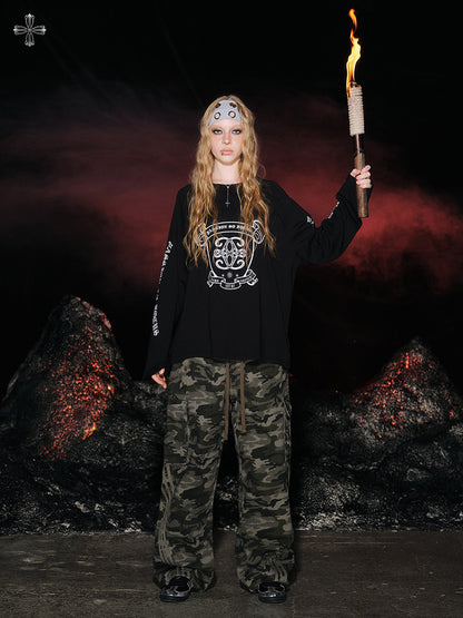 Graphic Print Long Sleeve T-Shirt NA8934