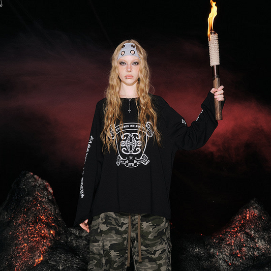 Graphic Print Long Sleeve T-Shirt NA8934