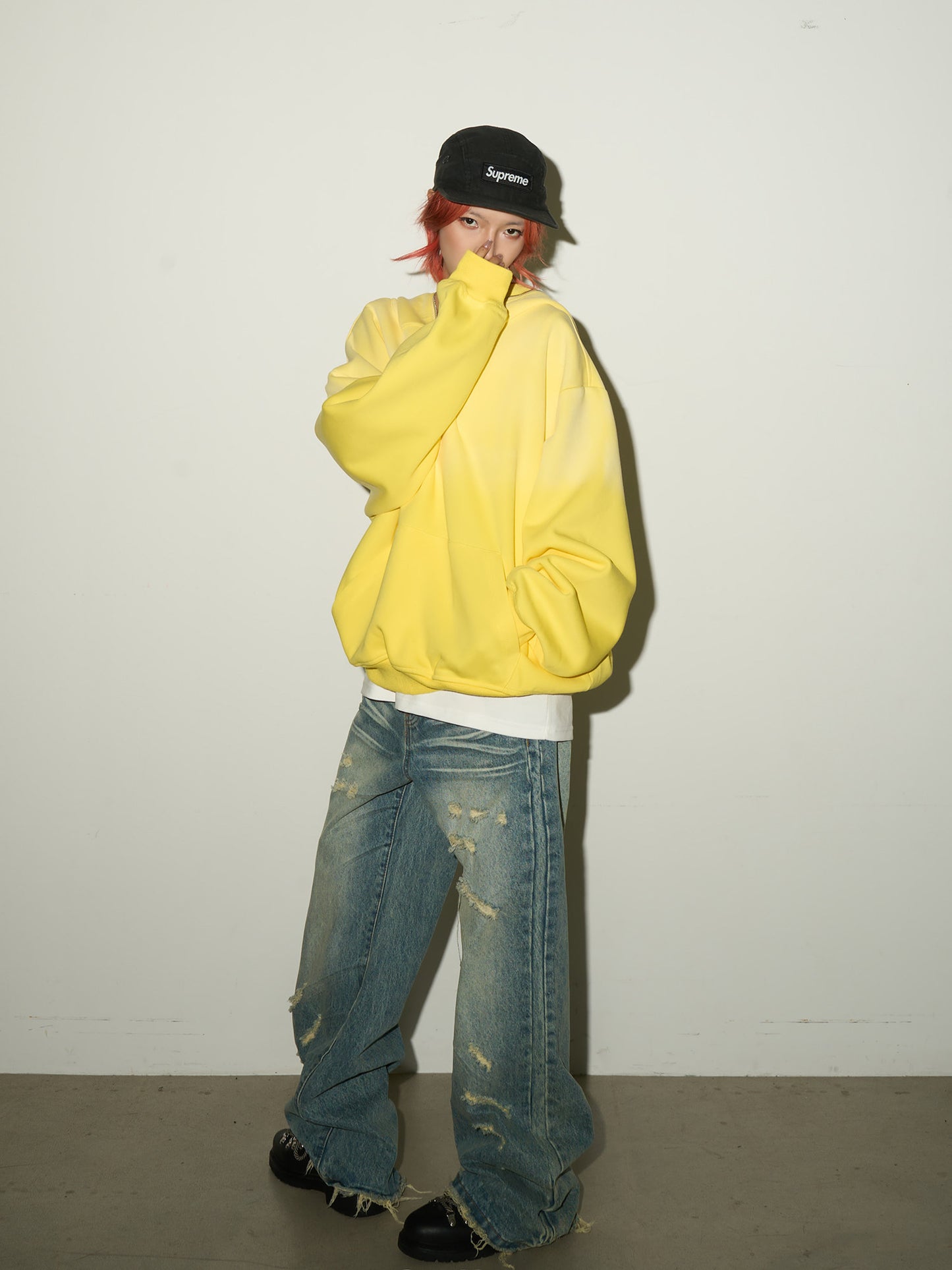 Gradient Half-Zip Design Hoodie NA9023
