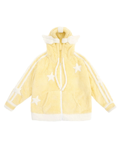 Angel Design Boa Zipper Hoodie NA6700