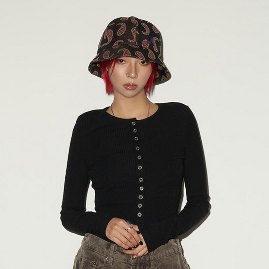 Fitted Knit Long Sleeve T-Shirt NA9173