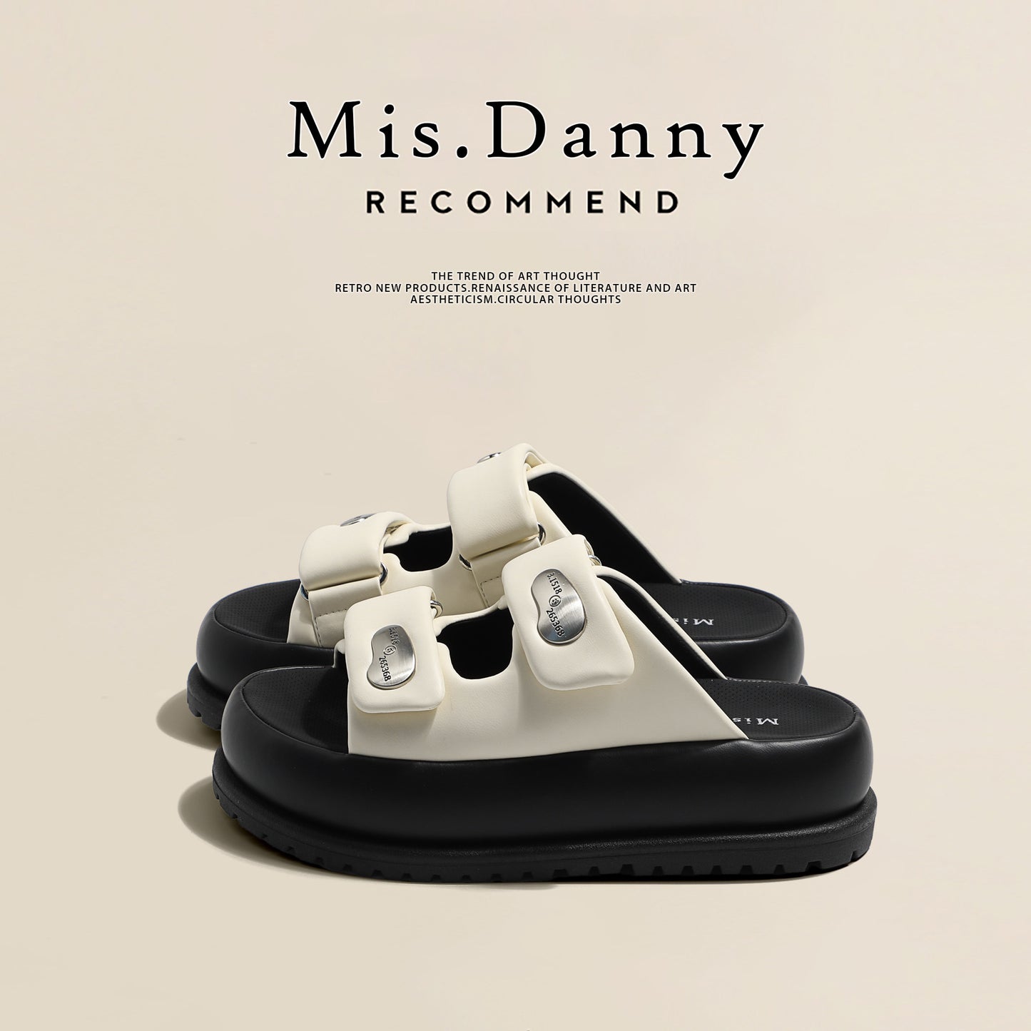 Thick-Sole Beach Platform Sandals NA8680