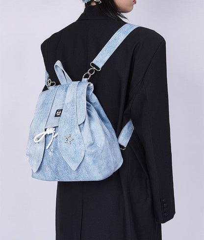 Large Capacity Denim Bunny Backpack NA8422