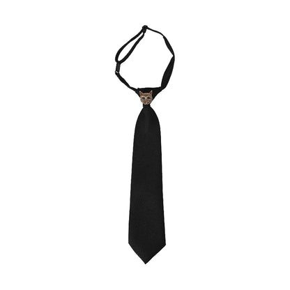 With Cat Pin Standalone Neck Tie NA8396