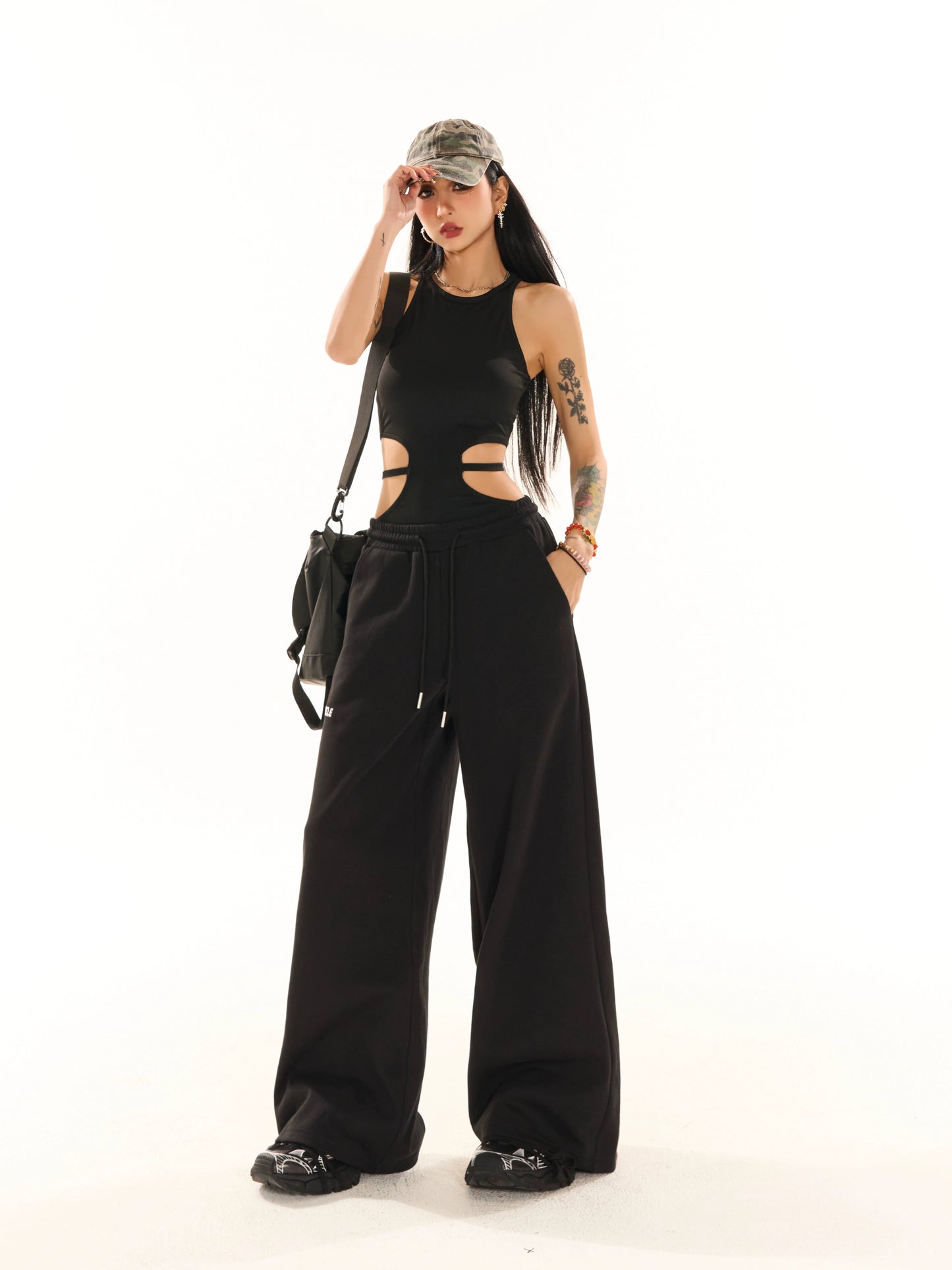 Wide-Leg Straight Sweatpants NA3792