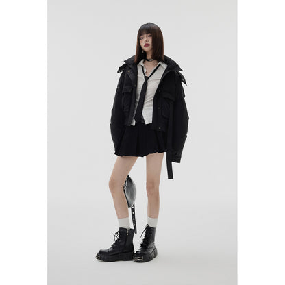 Short Standing-Collar Oversize Down Jacket NA8909