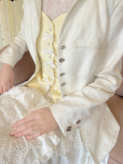 Rose Jacquard Sailor Collar Jacket NA8321