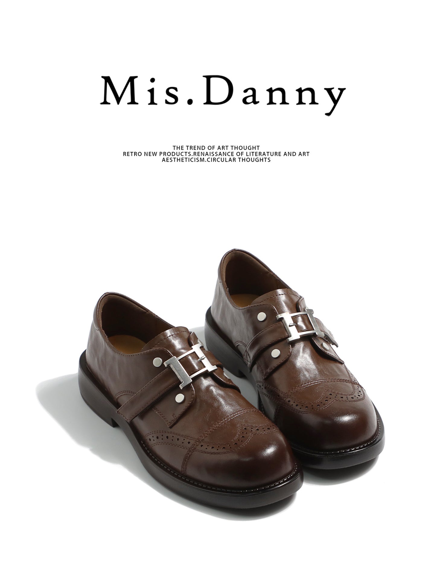 Buckle Strap PU Leather Shoes NA8703