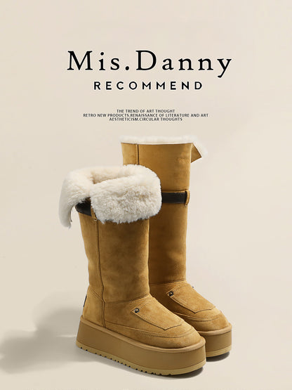 Platform Height Increase Non-Slip Thick Lining Boots NA8773