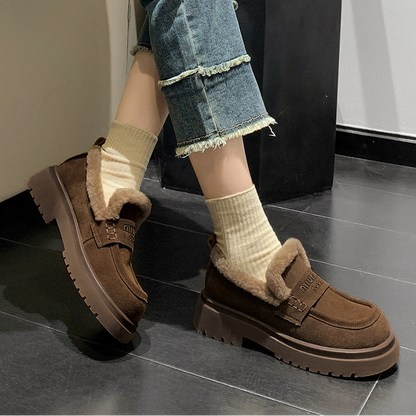 Warm Fleece Lining Platform Shoes NA8694