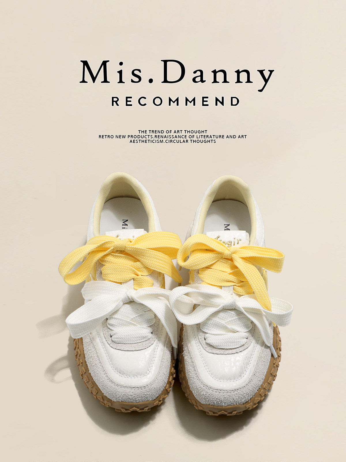 Double Color Lace-Up Platform Sneakers NA8662