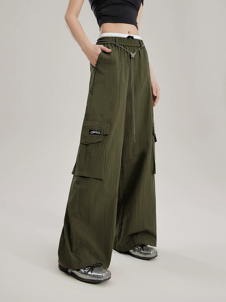 Wide Leg Cargo Pants NA3273