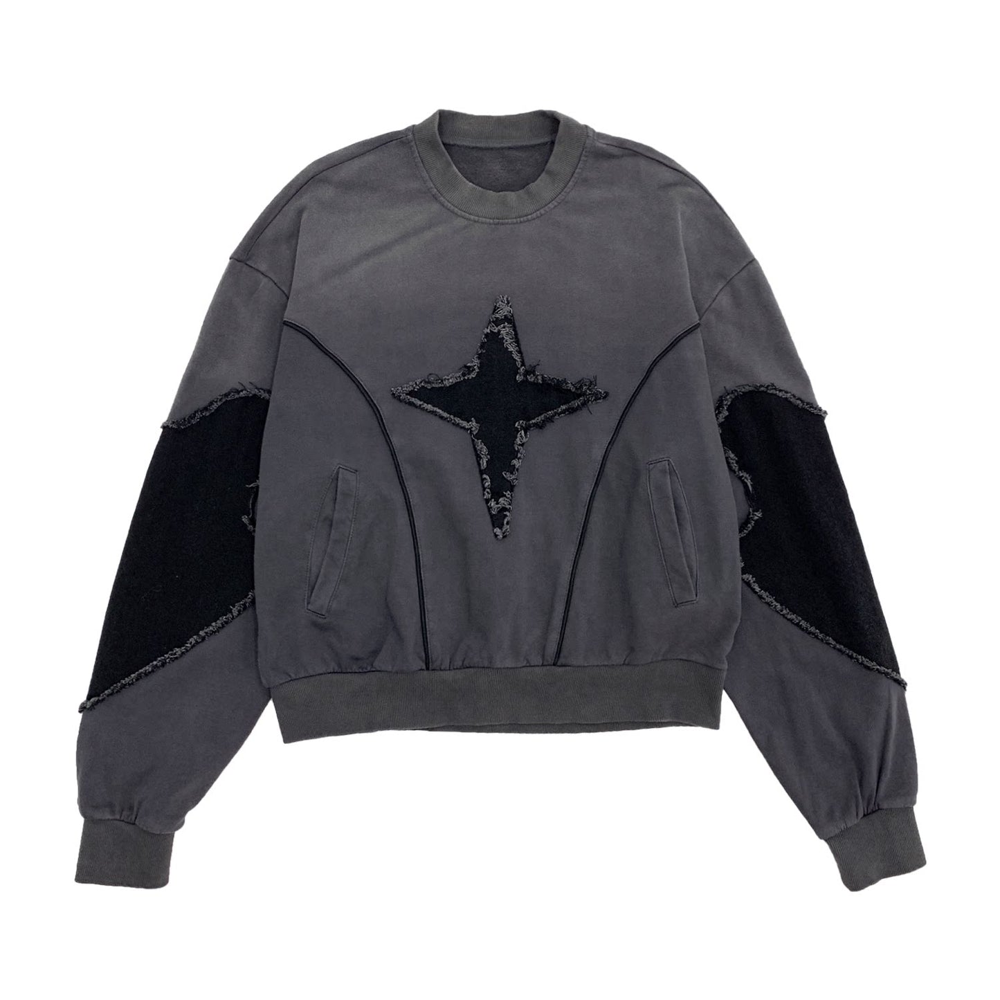 Star Damage Panel Sweatshirt  NA9081
