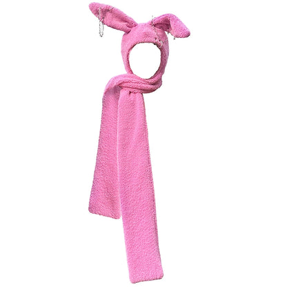 Rabbit Plush Ear Scarf Hat NA6621