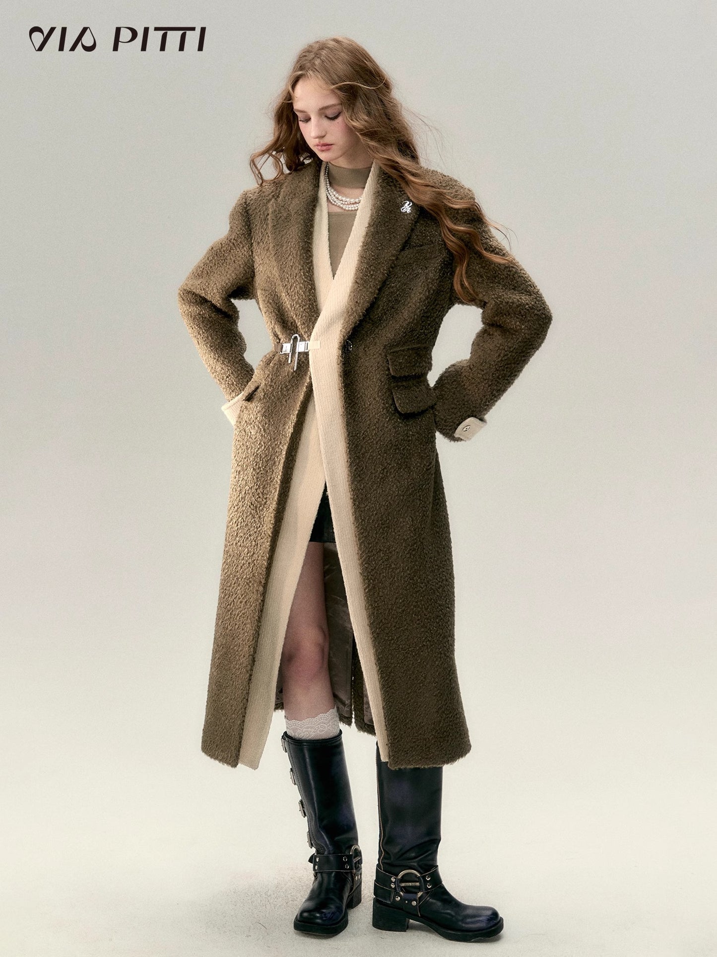 Woolen Flurry Long Coat NA5041