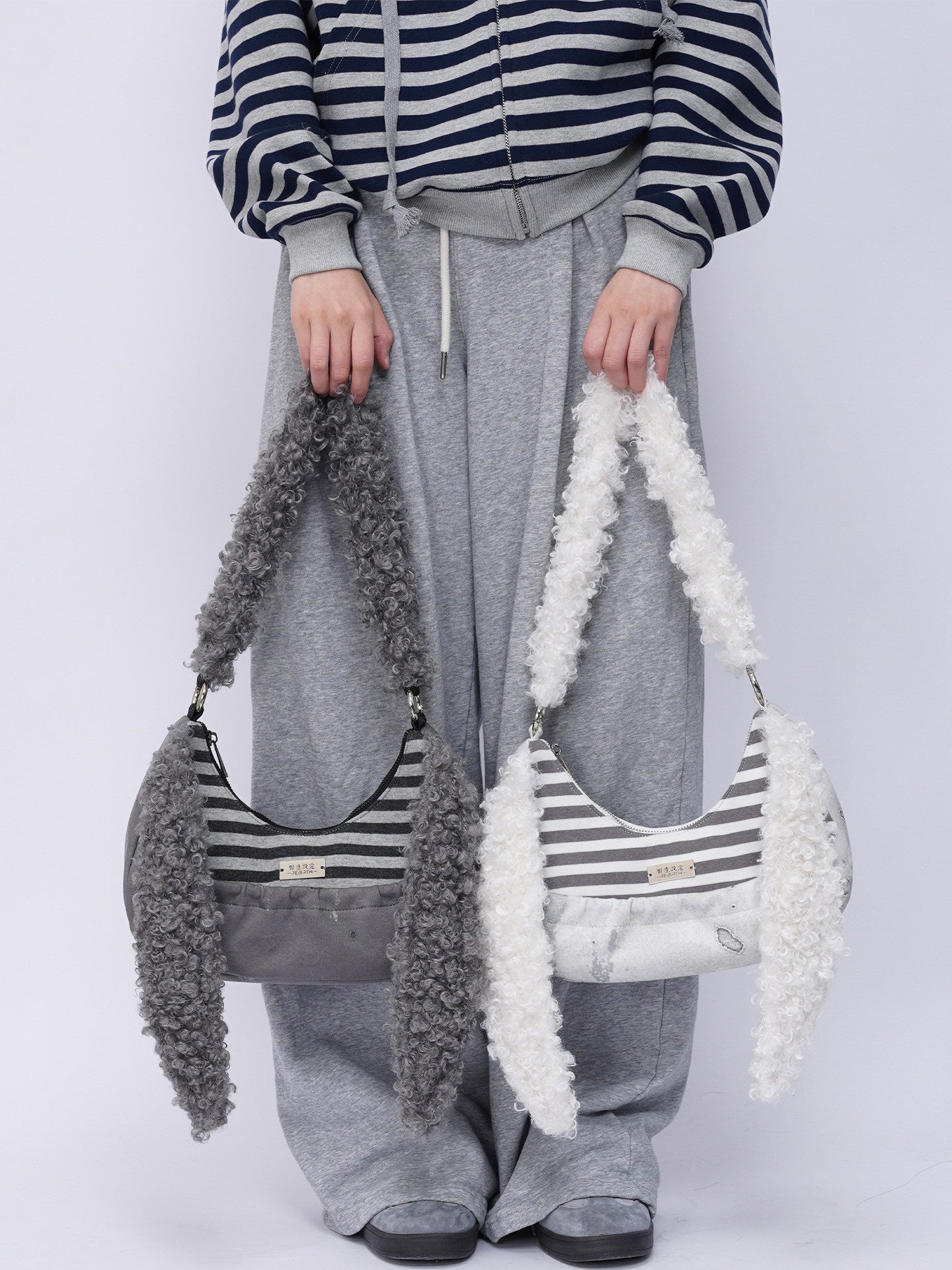 Furry Strap Mini Shoulder Bag NA8441