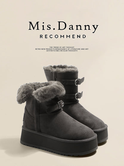 5cm Thick-Sole Fleece Lining Winter Boots NA8698