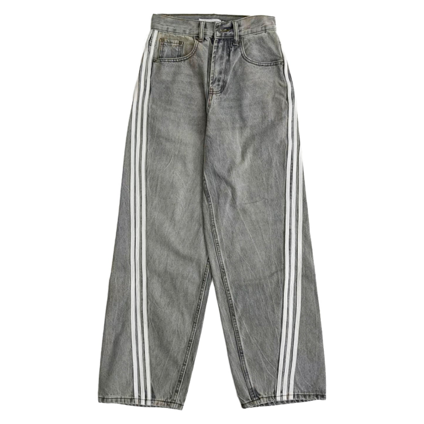 Three-Stripe Damage Denim Jeans NA9057