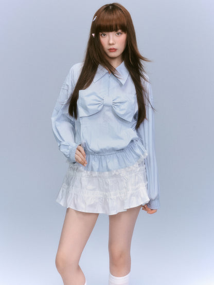 Bow Detail Long Sleeve Shirt NA8841
