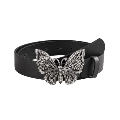 Metal Butterfly Design PU Leather Belt NA2588