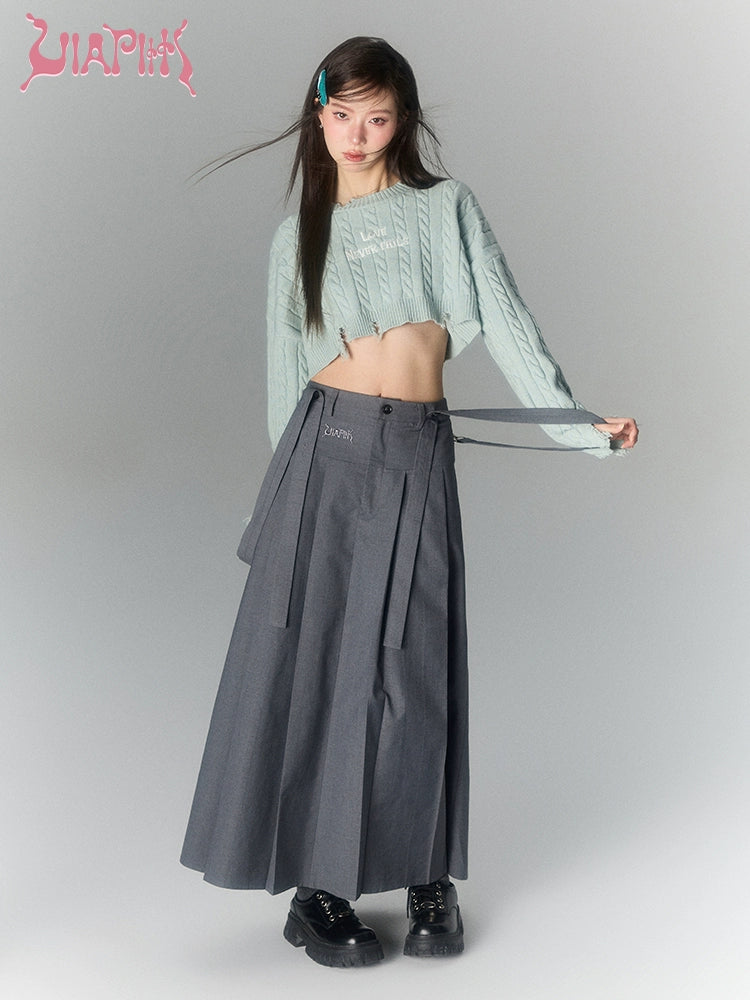 A-line Strap Long Skirt NA4742