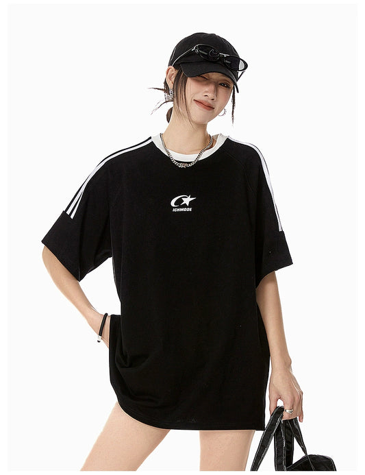 Round Neck Oversize Short Sleeve T-Shirt NA2306