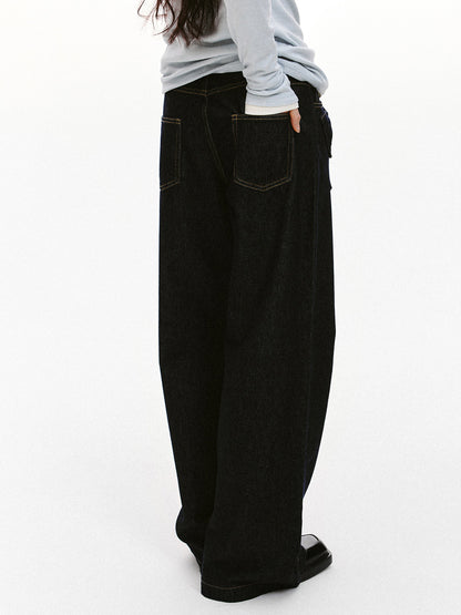 Bow Detail Wide-Leg Denim Jeans NA8842