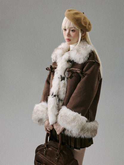 Bow Fur Thick Jacket NA8798