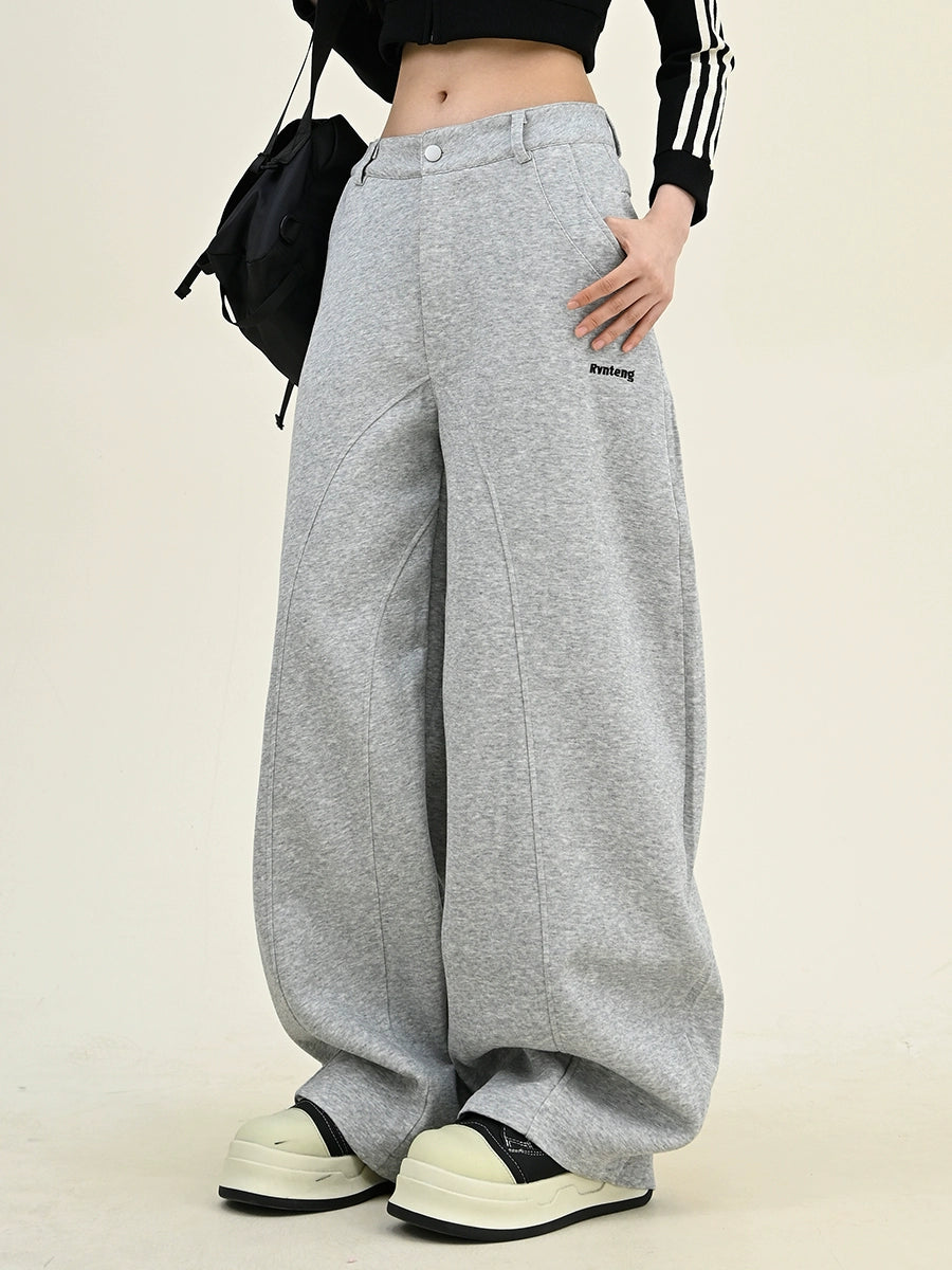 Wide-leg Curved Sweatpants NA6293