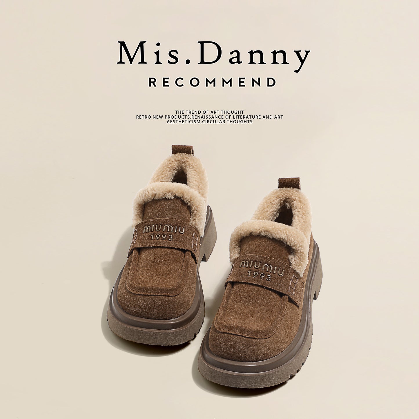 Warm Fleece Lining Platform Shoes NA8694