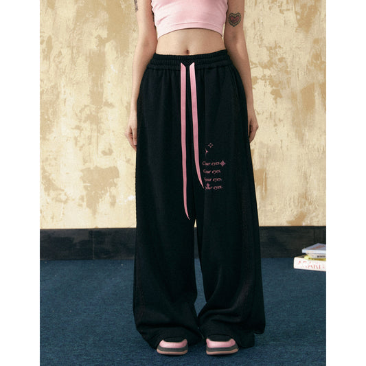 Wide-Leg Ribbon Sweatpants NA2517