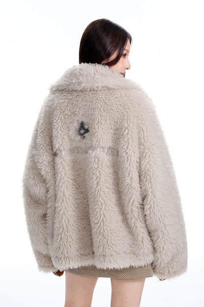 Fake Fur Fleece Oversize Jacket NA6111