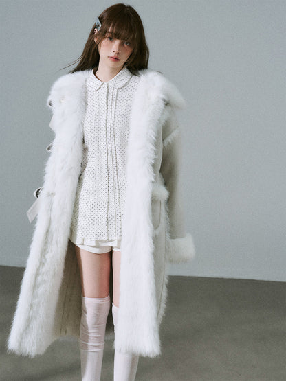 Lace & Flower Detail Stripe Long Sleeve Shirt NA8843