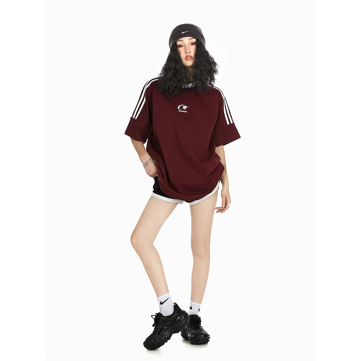 Round Neck Oversize Short Sleeve T-Shirt NA2306