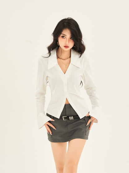 Workwear Slim Short Skirt with Belt NA3706