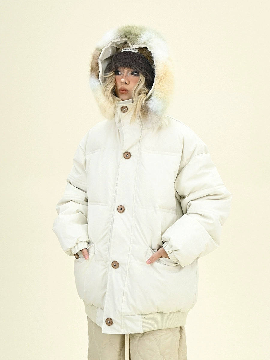 Fake Fur Hooded Oversize Puffer Jacket NA6200