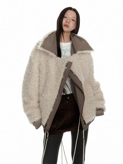 Barn-Style Sherpa-Lined Reversible Parka Jacket NA7105