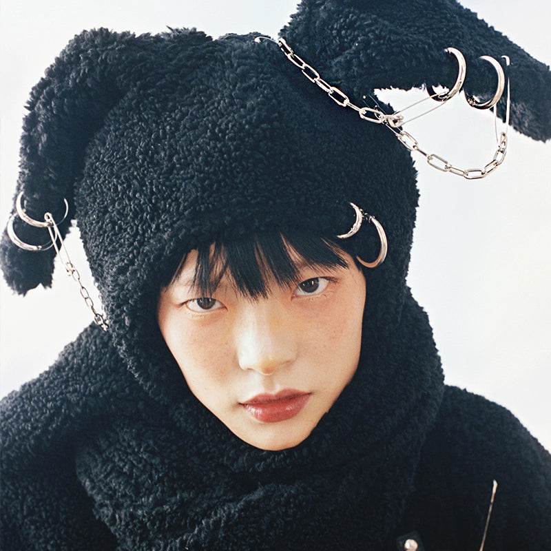 Rabbit Plush Ear Scarf Hat NA6593